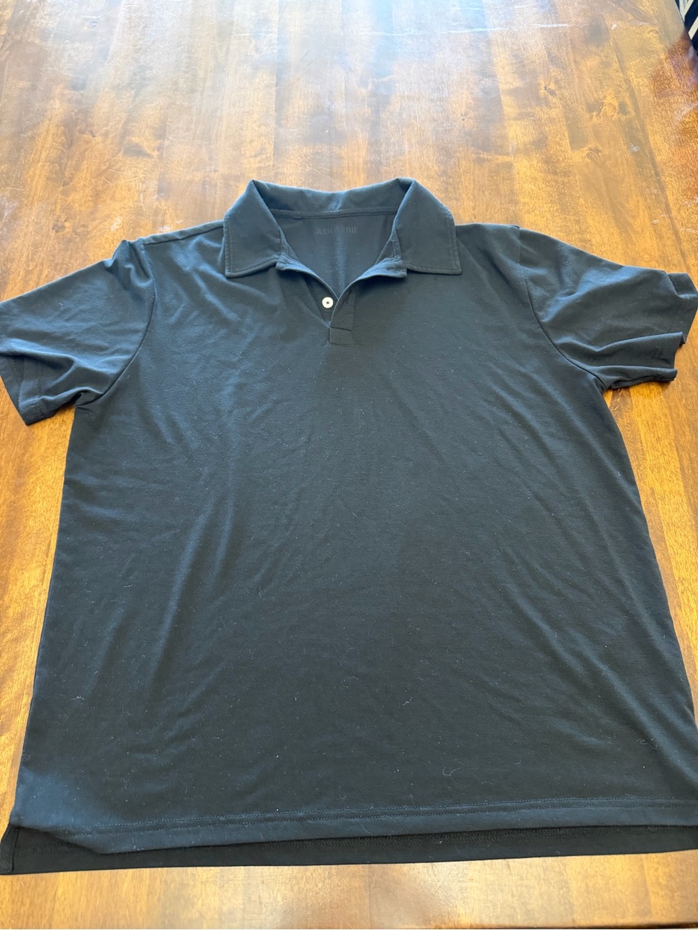 Ash & Erie Men's Tech Polo Shirt - Black Large